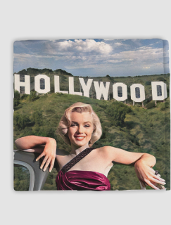 Hollywood Marilyn Monroe Tasarımlı 4lü Doğal Taş Kare Bardak Altlığı