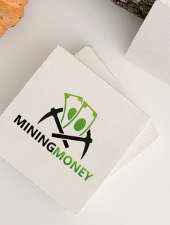 Mining Money Yazılı 4lü Doğal Taş Bardak Altlığı