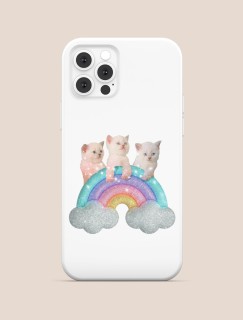 iPhone 13 Pro Sevimli Kedi Yavruları Tasarımlı Telefon Kılıfı