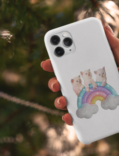 iPhone 13 Pro Max Sevimli Kedi Yavruları Tasarımlı Telefon Kılıfı