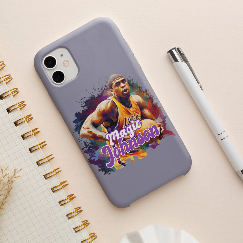 iPhone 11 Magic Johnson Tasarımlı Basketbol Serisi Telefon Kılıfı