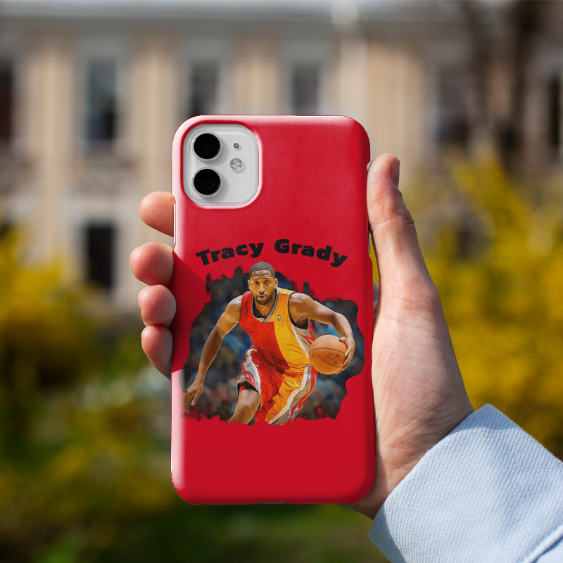 iPhone 13 Pro Max Tracy Grady Tasarımlı Basketbol Serisi Telefon Kılıfı