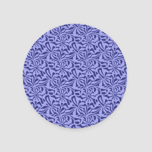 Floral Purple Tasarımlı 4lü Yuvarlak Bardak Altlığı