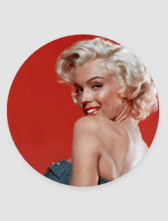 Kırmızı ve Marilyn 4lü Yuvarlak Bardak Altlığı