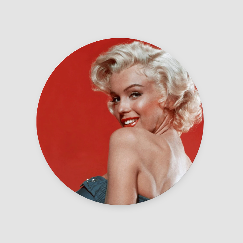 Kırmızı ve Marilyn 4lü Yuvarlak Bardak Altlığı