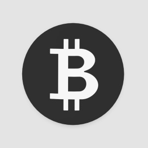 Bitcoin Sembollü 4lü Daire Bardak Altlığı